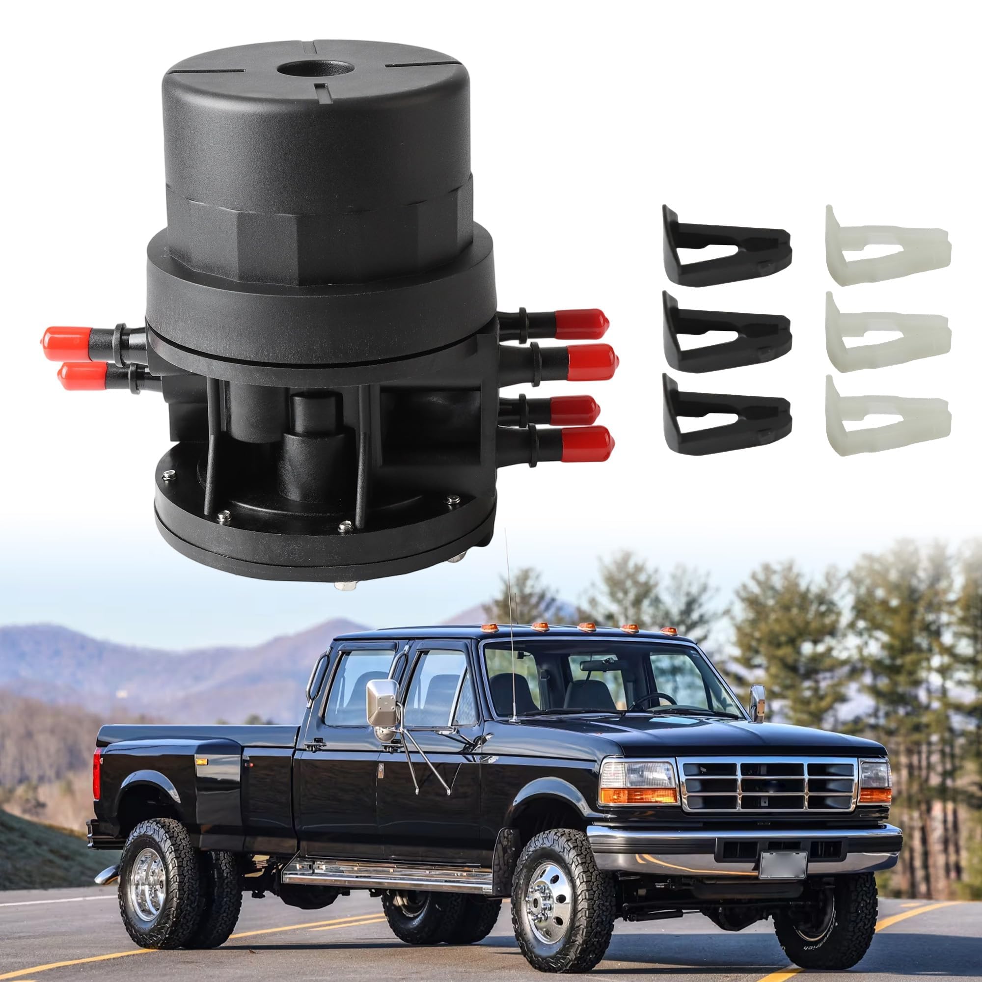 Photo 1 of F1UZ9B263B 911-000 Dual Fuel Tank Selector Switch Valve for 1988-1996 Ford E-150 E-250 E-350, for 1987-1996 F-150 F-250 F-350 Gas Reservoir Diverter Assembly # F1UZ-9B263-B FD0516748