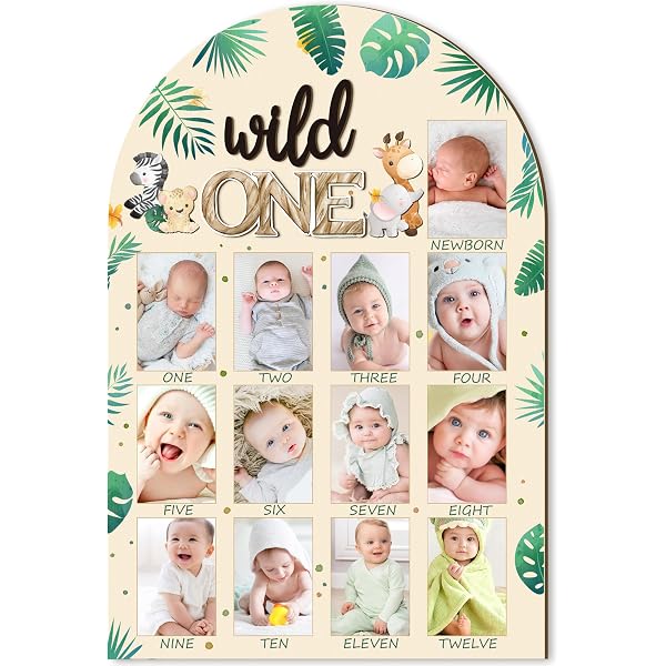 Football Photo Display Banner – First Birthday Decor, Monthly Photo Collage, Sports Theme Wall Hanging, 12 Months - View #3