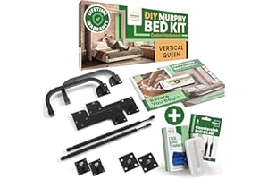 HIDEAWAY MURPHY BEDS DIY Murphy Bed Kit Queen Vertical | Murphy Bed Hardware for Wall Cabinet, Vertical Queen Frame, Deluxe Mechanism Kit with Bonus Tools