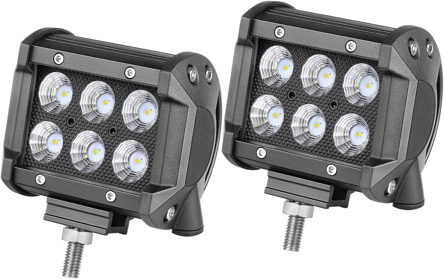 OFFROADTOWN LED Cubes, LED Pods 2PCS 4inch 36W LED Work Light Flood Light Beam LED Driving Light LED Fog Light for Off Road Trucks ATV UTV SUV Boat
