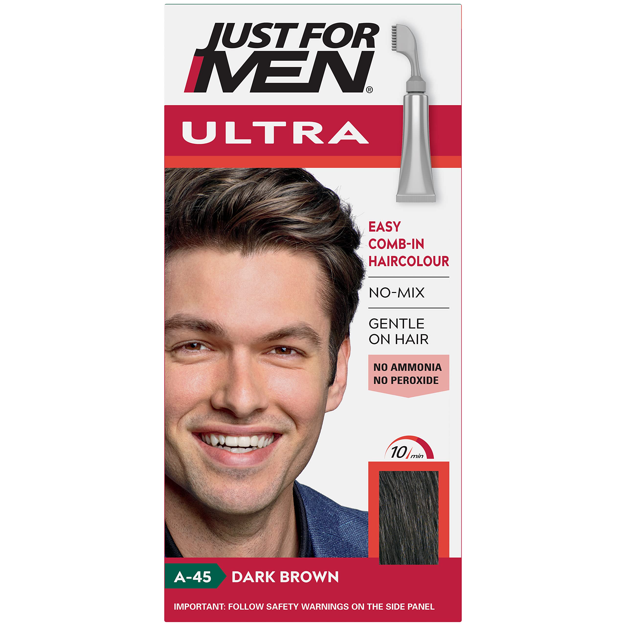 Just for Men Ultra, Hair Colour Dye, A45 Dark Brown