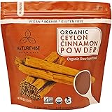 Naturevibe Botanicals Premium Quality Organic Ceylon Cinnamon Powder (1lb), Ground | Certified Organic | Gluten-Free, Keto Fr