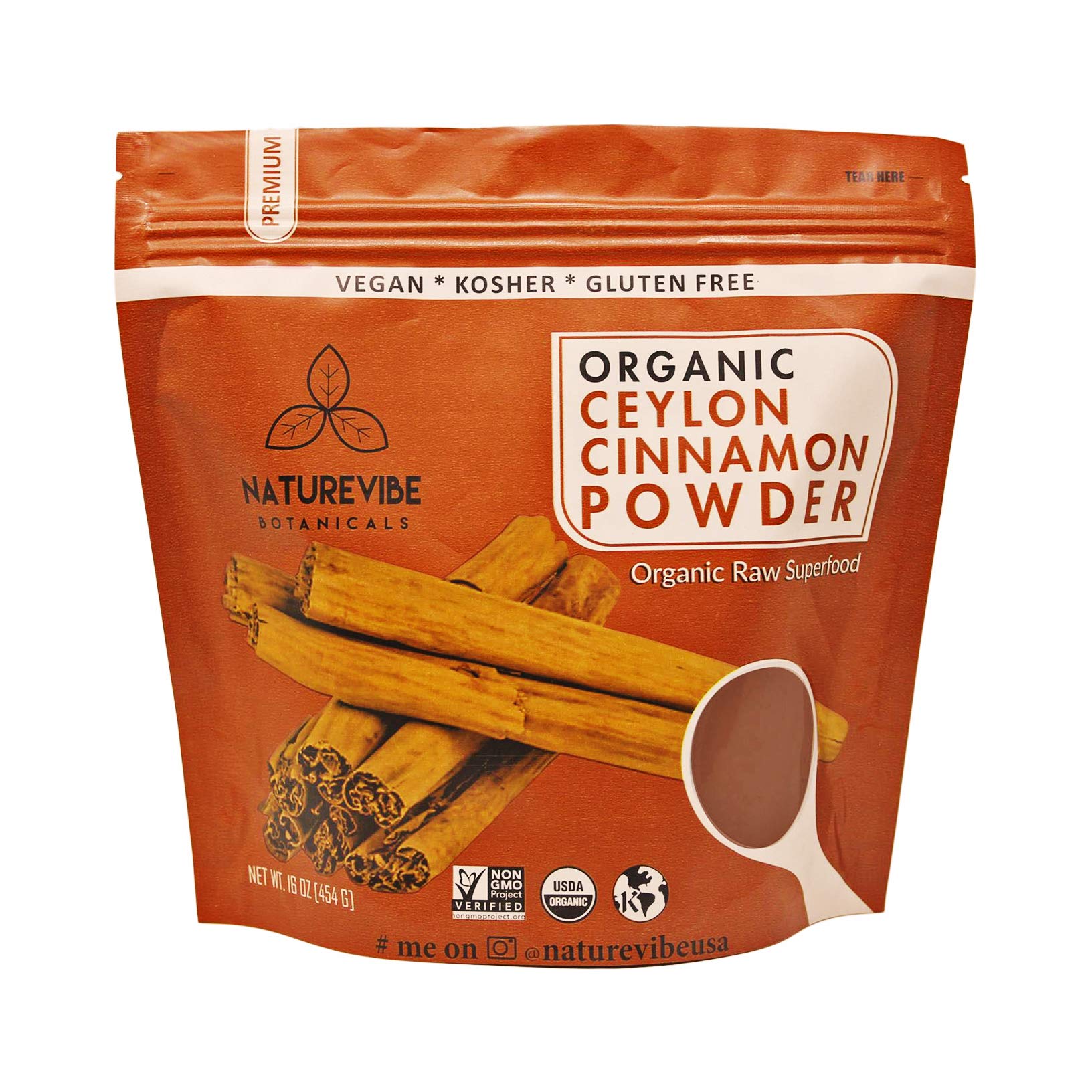 Naturevibe Botanicals Premium Quality Organic Ceylon Cinnamon Powder