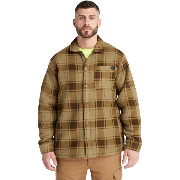 Camicia Flanella Timberland PRO Woodfort - Indigo Vintage, Flanella Leggera Con Elasticità - Foto 10