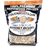 CookinPellets Premium Hickory Hardwood BBQ Smoking Pellets, 3 lb Bag | Blend of Classic Barbecue Taste for Rich Smoke Flavor on Pork, Beef, Chicken, Ribs &amp; Brisket