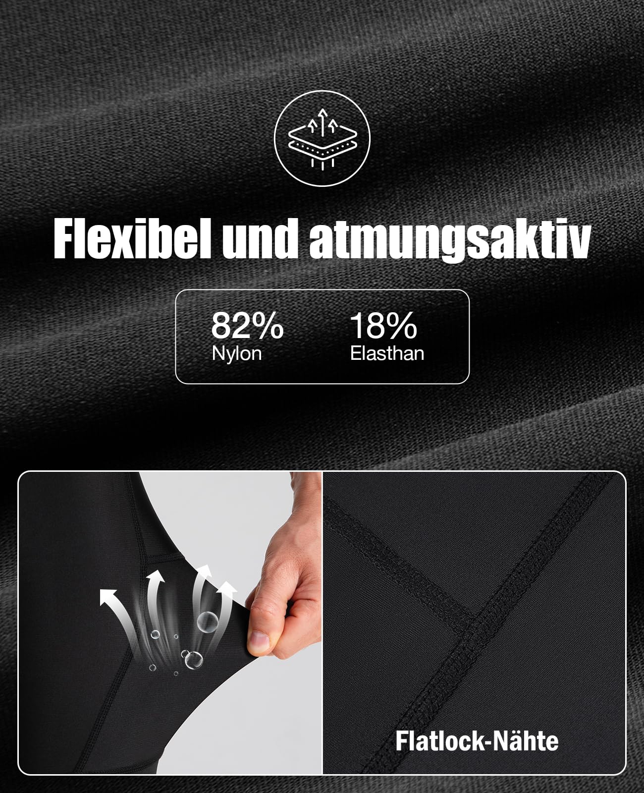 Niksa Radlerhose Herren mit 5D-Gel-Sitzpolster – Atmungsaktive & Schnelltrockende Fahrradhose für Herren mit 3 Taschen | Radunterhose für Mountainbike, Rennrad & Training 6