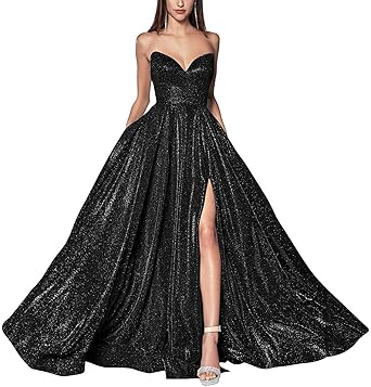 strapless sweetheart prom dress