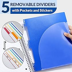 SUNEE 5 Subject Notebook College Ruled - 400