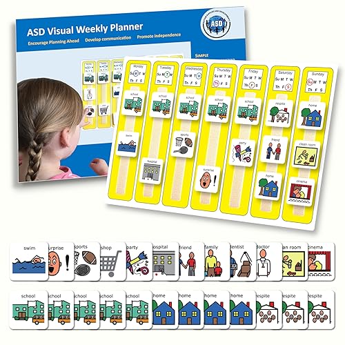 Kids Calendar Visual Schedule Autism – Premium Durable Plastic ...