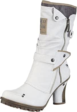 Amazon.com: Mustang invierno botines mujer motorista botas, blanco, 6 :  Ropa, Zapatos y Joyería