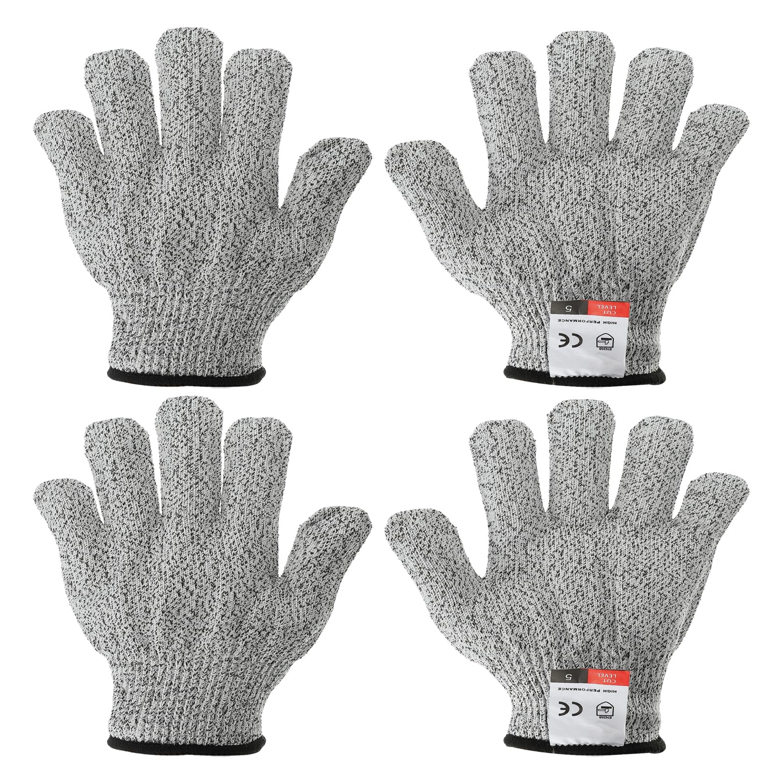 PATIKIL Cut Resistant Gloves, 2 Pair Level 5 Protection XX-Small Cutting Gloves, Gray