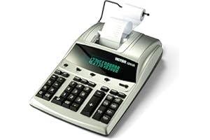 Victor 12-Digit Desktop Adding Machine, Large Easy To Read Display, Tape Print Out with 4,5 lines-per-second ribbon printer, Tax, Cost, Sell and Margin keys (1240-3A)