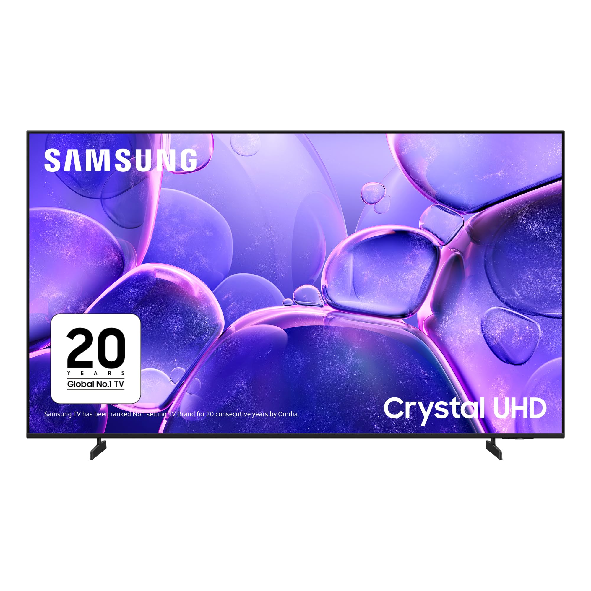Samsung 75" U8000F, Crystal Processor 4K, 4K Upscaling, Q-Symphony, Knox Security, Metal Stream Design, 2025