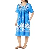 Go Softly Patio Denim Embroidered Dress 