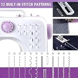 M MUNCASO Sewing Machine for Beginners 12 Stitch UK Plug Portable Mini view 4
