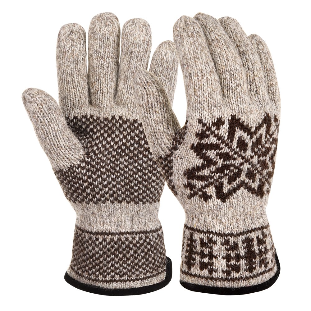 Vbiger Winter Handschuhe Warme Handschuhe Baumwolle Damen Frauen Handschuhe, Schneeflocken-khaki(l), One Size