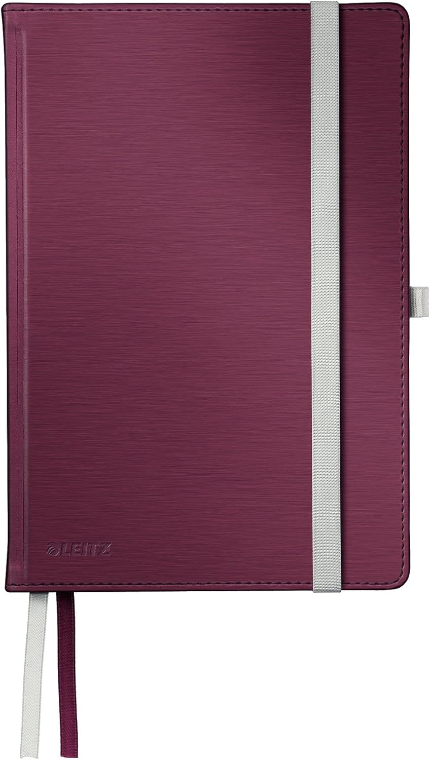 Leitz 44850028 A5 Hard Cover Notebook, Garnet Red (80 Sheets, Ruled, with 2 Bookmarks, 100 gsm Ivory Paper, Style Range) - Image 3