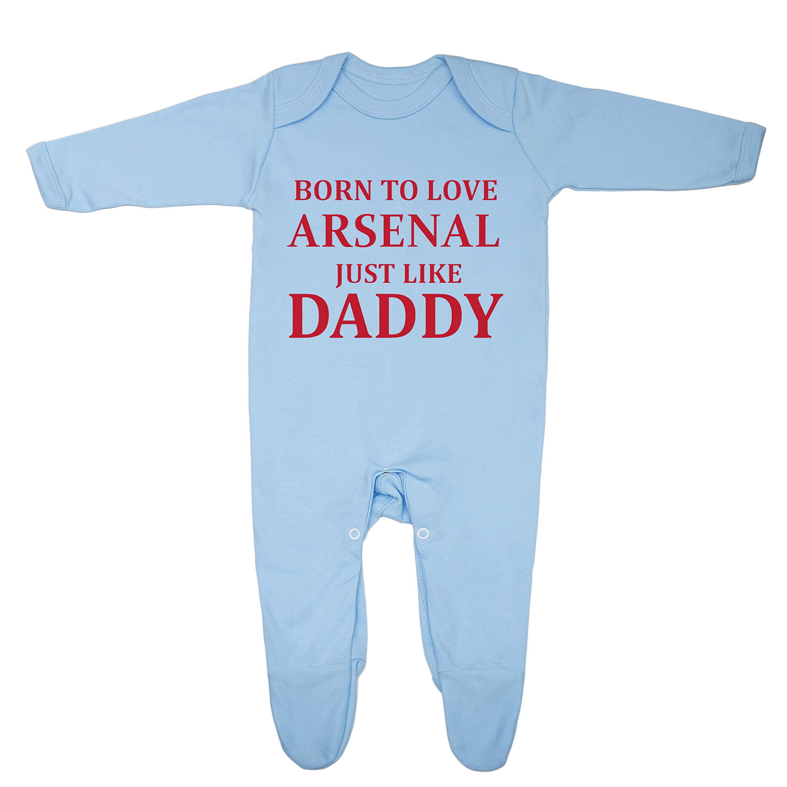 Born To Love Arsenal Just Like Daddy Baby Boy Girl Sleepsuit Designed And Printed In The Uk Using 100 Fine Combed Cotton Buy Online In Guyana At Guyana Desertcart Com Productid
