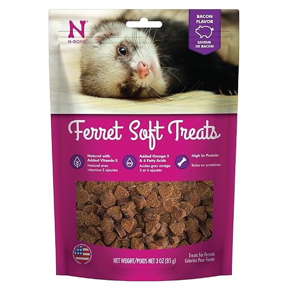 N-BONE 1 POUCH FERRET SOFT TREATS BACON FLAVOR,...