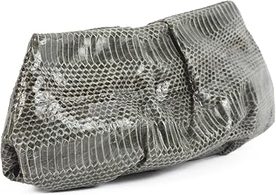 grey snakeskin clutch