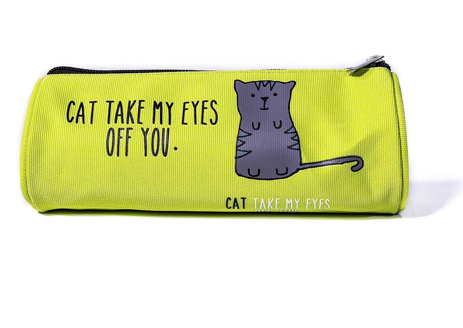 Bubblegum Cases Pencil CASE Makeup Bag Cute Kawaii Animal Quote Designs for Women for Girls - Light Unique Stationary School College Cosmetic Casual Canvas Pouch (Cat Pencil Case)