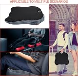 ZHOOGE Car Seat Cushion Memory Foam Wedge Pad for Office Chair Black view 7