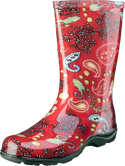 womens red boots size 10