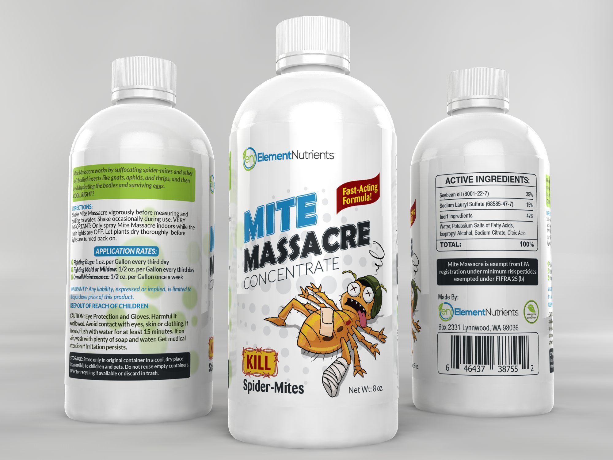 Mite Massacre 8 oz. Spider Mite Killer and Powdery Mildew Fighter