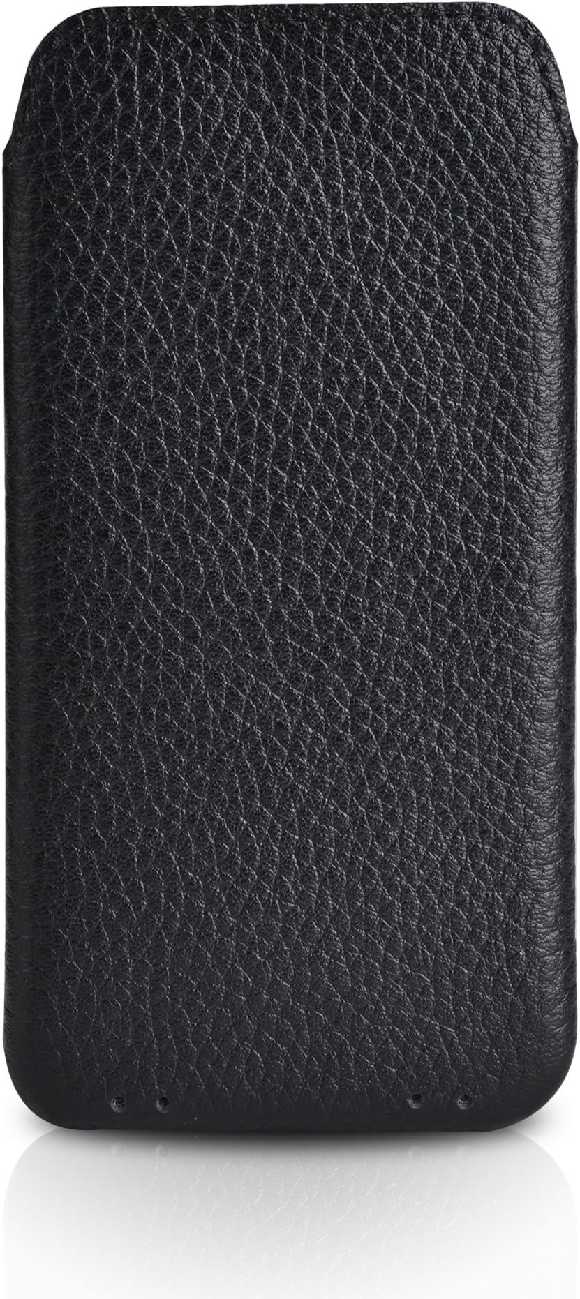 KD Essentials Leather Pouch for iPhone 5 (iPhone Case, Slimdesign, Black)