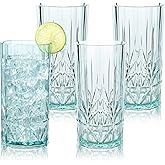 BELLAFORTE Shatterproof Tritan Plastic Tall Tumbler, Set of 4, 18oz - Myrtle Beach Drinking Glasses - Unbreakable Drinking Glasses for Parties - BPA Free - Teal