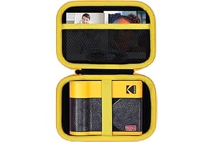 Lebakort Hard Case Compatible with KODAK Mini Shot 3 Retro/Mini 3 Retro / 3 ERA 4PASS Portable Photo Printer (Black + Yellow Case)