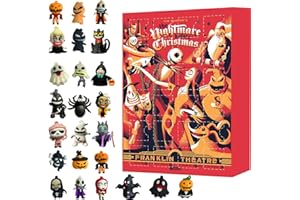 VIZETHRU Halloween Advent Calendar 2023, Halloween Horror Figures Advent Calendar, 24Pcs Halloween Countdown Calendar with Surprise Toys, Scary Halloween Doll Collectible Figures Gift