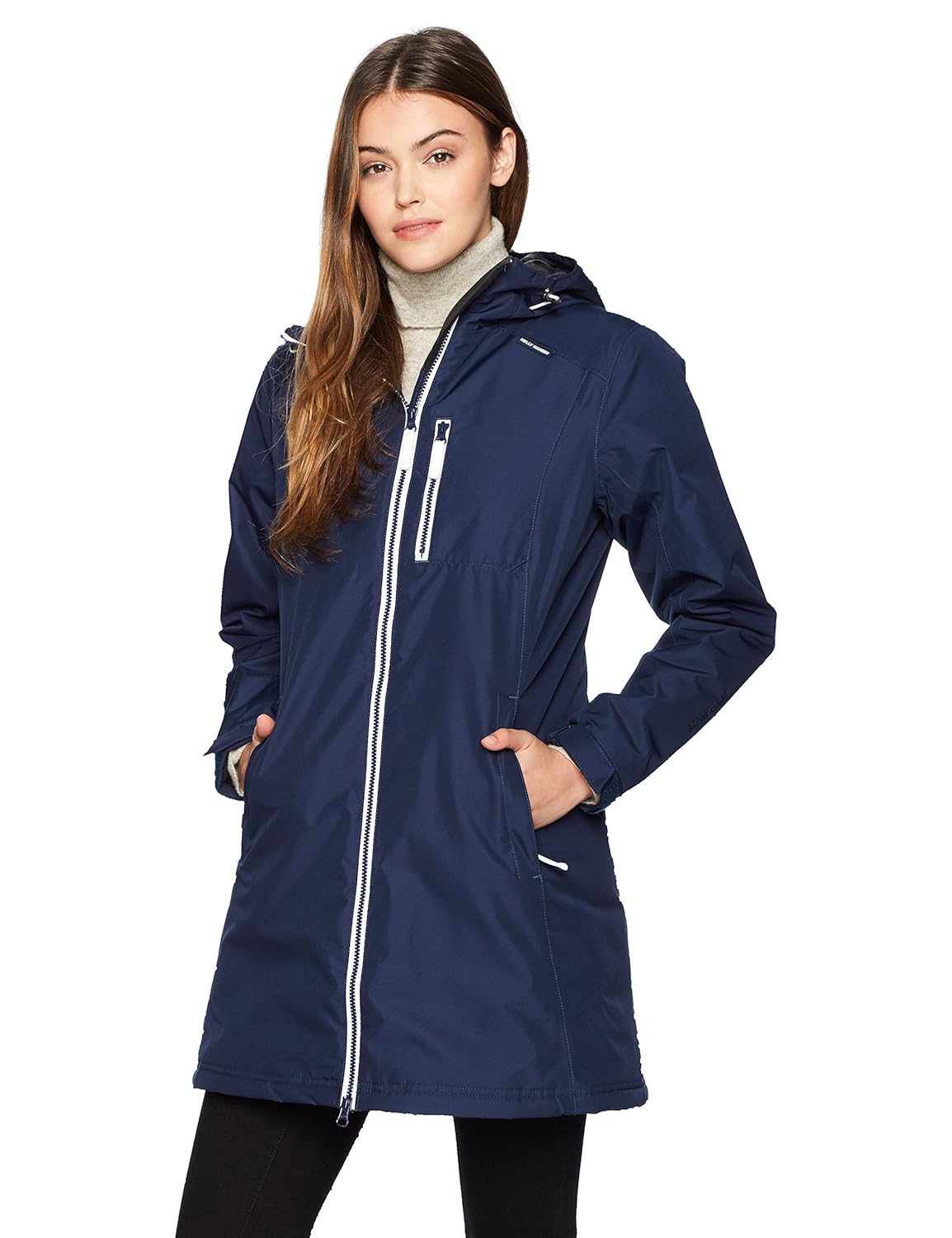 Helly Hansen Women's Long Belfast Winter jacket Coat, Evening Blue, 4X