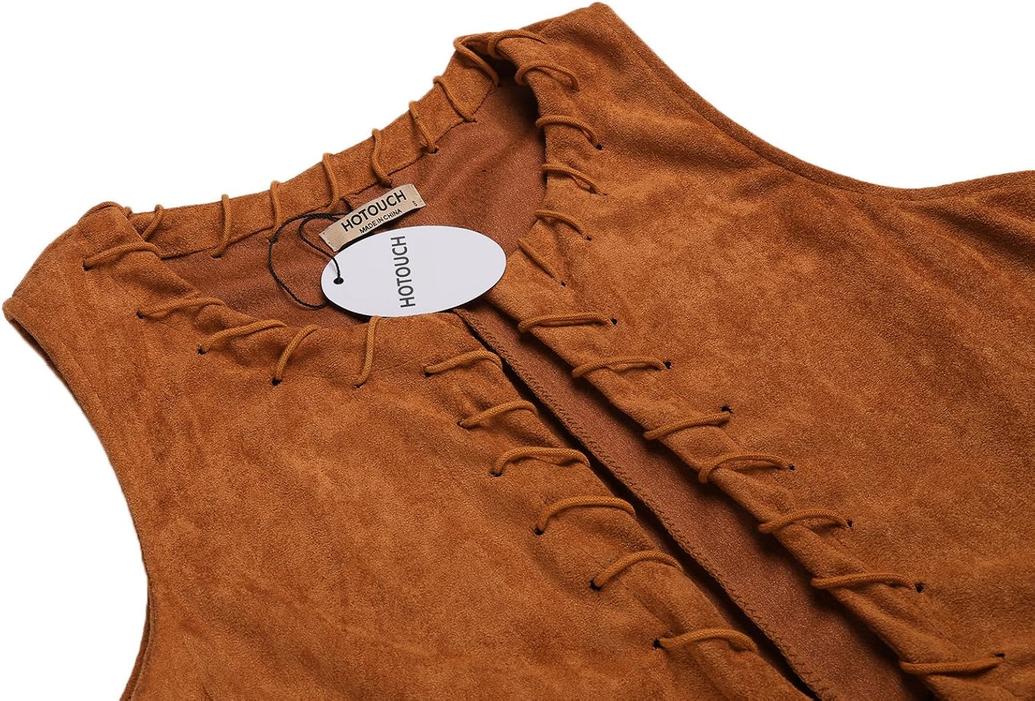 Hotouch Women Fringe Vest Faux Suede Tassels 70s Hippie Clothes Open-Front Sleeveless Vest Cardigan Female at  Women's Coats Shop