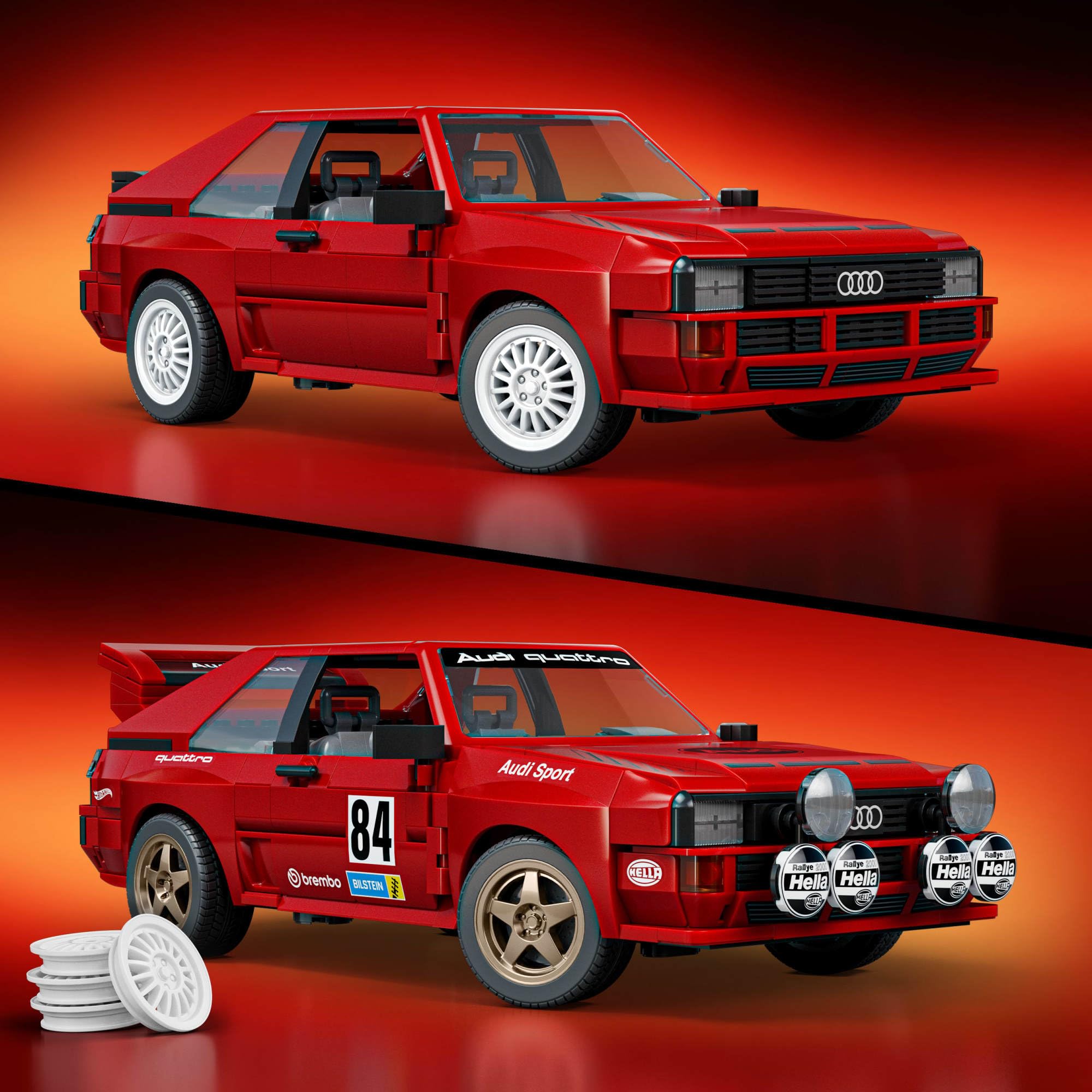 Mattel Brick Shop Hot Wheels '84 Audi Sport Quattro Bausatz 3