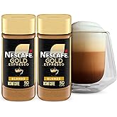 NESCAF&Eacute; Gold Espresso Blonde Instant Coffee, 2 Jars 3.5 oz | Blonde roast instant espresso; 2 jars, 3.5 oz each