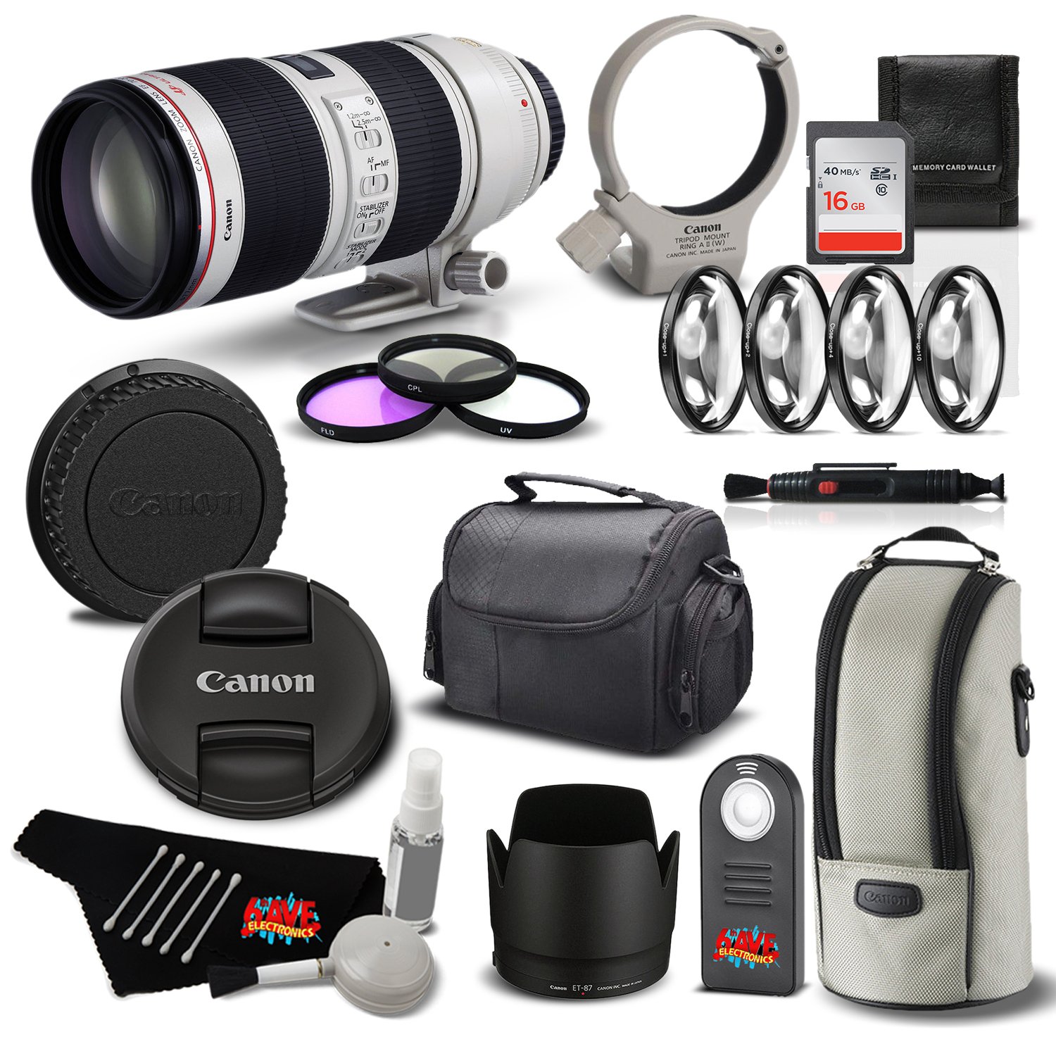 Canon EF 70-200mm f/2.8L is II USM Telephoto Zoom Lens 2751B002