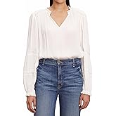 Velvet by Graham & Spencer Women's Koren Crinkle Viscose Lace Blouse
