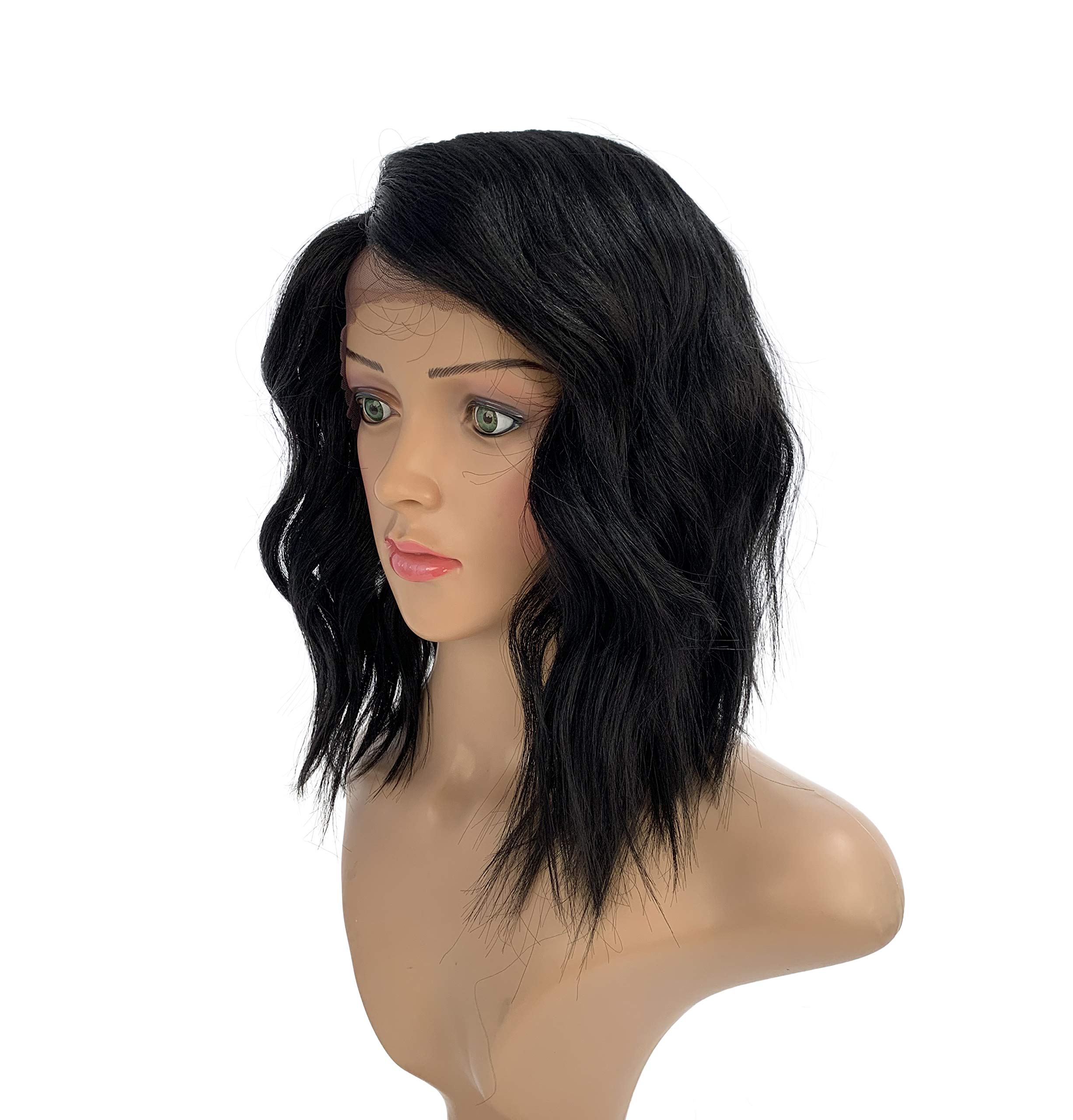 SLEEK Synthetic Lace Front Wigs 14.5'' Loose Wave Wigs Side-Part Lace Front Wig with Baby SPOTLIGHT 101 KYLIE LACE WIG Hair Heat Styled HighTemperature Fiber 4'' Deep Lace Parting 155g-1B