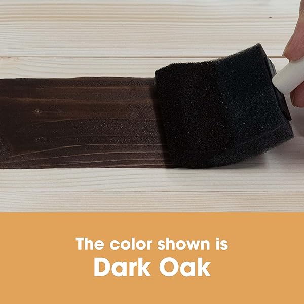 FURNITURE CLINIC WOOD STAIN | DARK OAK | WATER BASED | FAST DRYING, LOW ODOR, & NON-TOXIC | FOR INDOOR & OUTDOOR FURNITURE AND MORE | MULTIPLE FINISHES | (17OZ / 500ML)