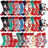 EUBUY Christmas Socks Women, Winter Christmas Socks, Funny Novelty Cute Xmas Holiday Crew Sock for Women Teens Adults Family