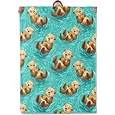 Mounidso Otter Blanket Gifts for Women Kids Girls, Soft Warm Lightweight Flannel, Playful Animal Throw Blankets for Camping Bedroom Living Room Home Sofa Travel, Cute Cartoon Decor 50" x 60"