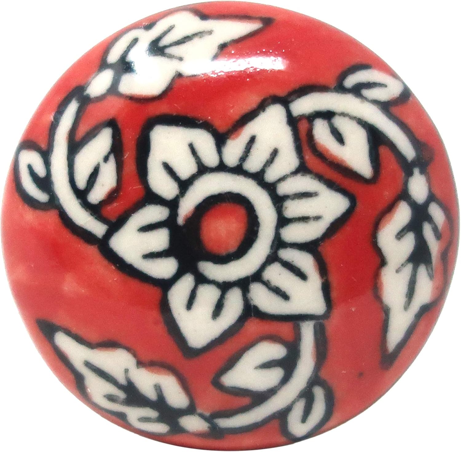 Ajuny Set of 20 Multicolour Ceramic Knobs, Floral Cupboard & Drawer Pulls - Image 3