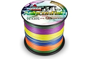 Ashconfish Braided Fishing Line- 4 Strands Super Strong PE Fishing Wire- 6lb to 100lb Test-100M/300M/500M/1000M(109Yards/328Yards/547Yards/1093Yards)-Abrasion Resistant - Zero Stretch-Multiple Colors