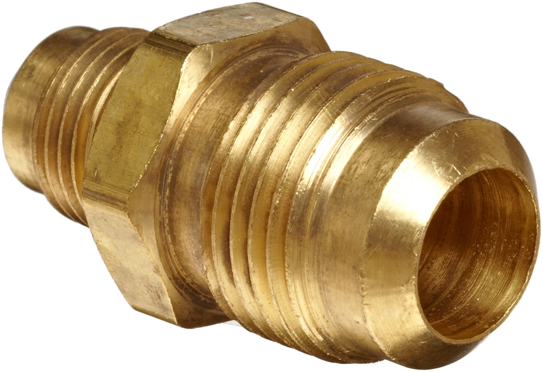 Anderson Metals 54056-0804 Brass Tube Fitting, Reducing Union, 1/4" x 1/2" Flare