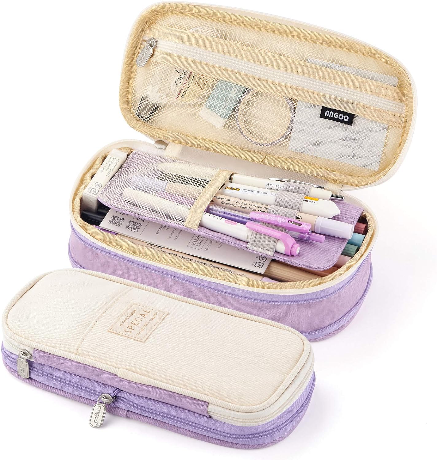 EASTHILL Pencil Case Big Pen Case Office College Large Storage Bag Pouch Holder Box Organizer for Student