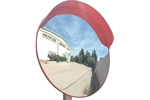 SNS SAFETY LTD Convex Traffic Mirror 18" for Driveway, Garage and Warehouse Safety or Store and Office Security, with Adjustable Wall and Pole Bracket, for Blind Spots and Corners, Indoor and Outdoor (Pack of 1)