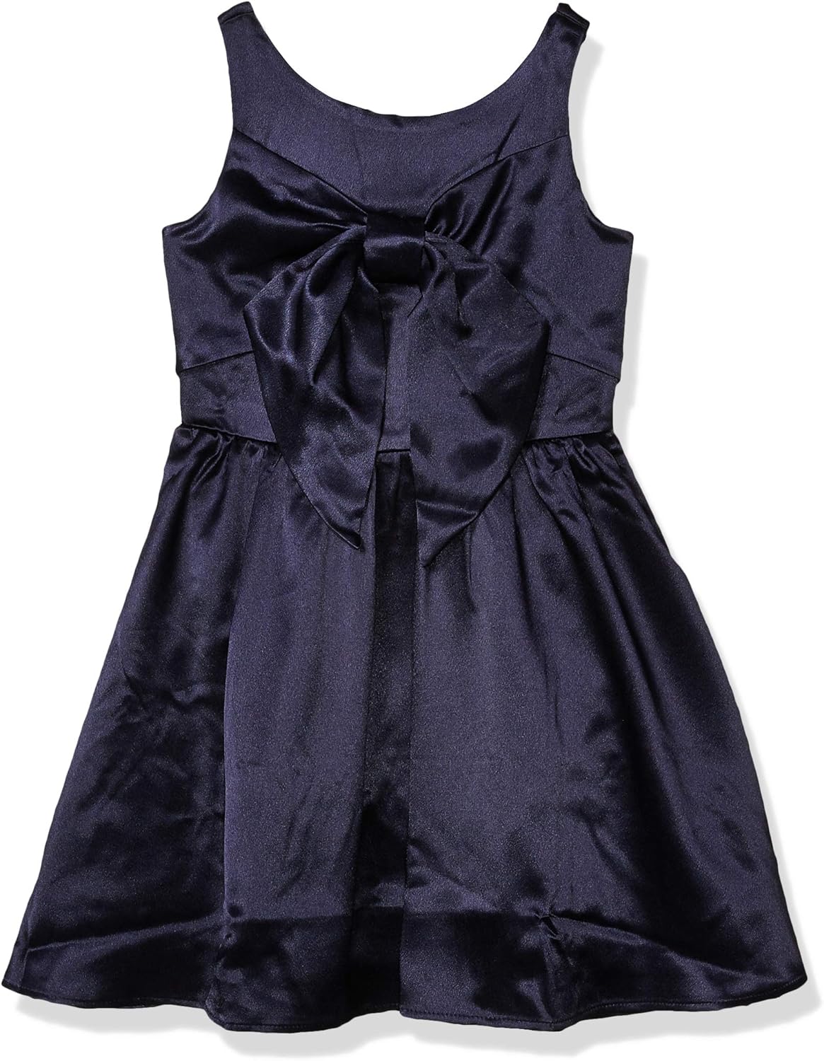 Amy Byer Girls' Fit and Flare Party Dress with Exaggerated Bow: Clothing