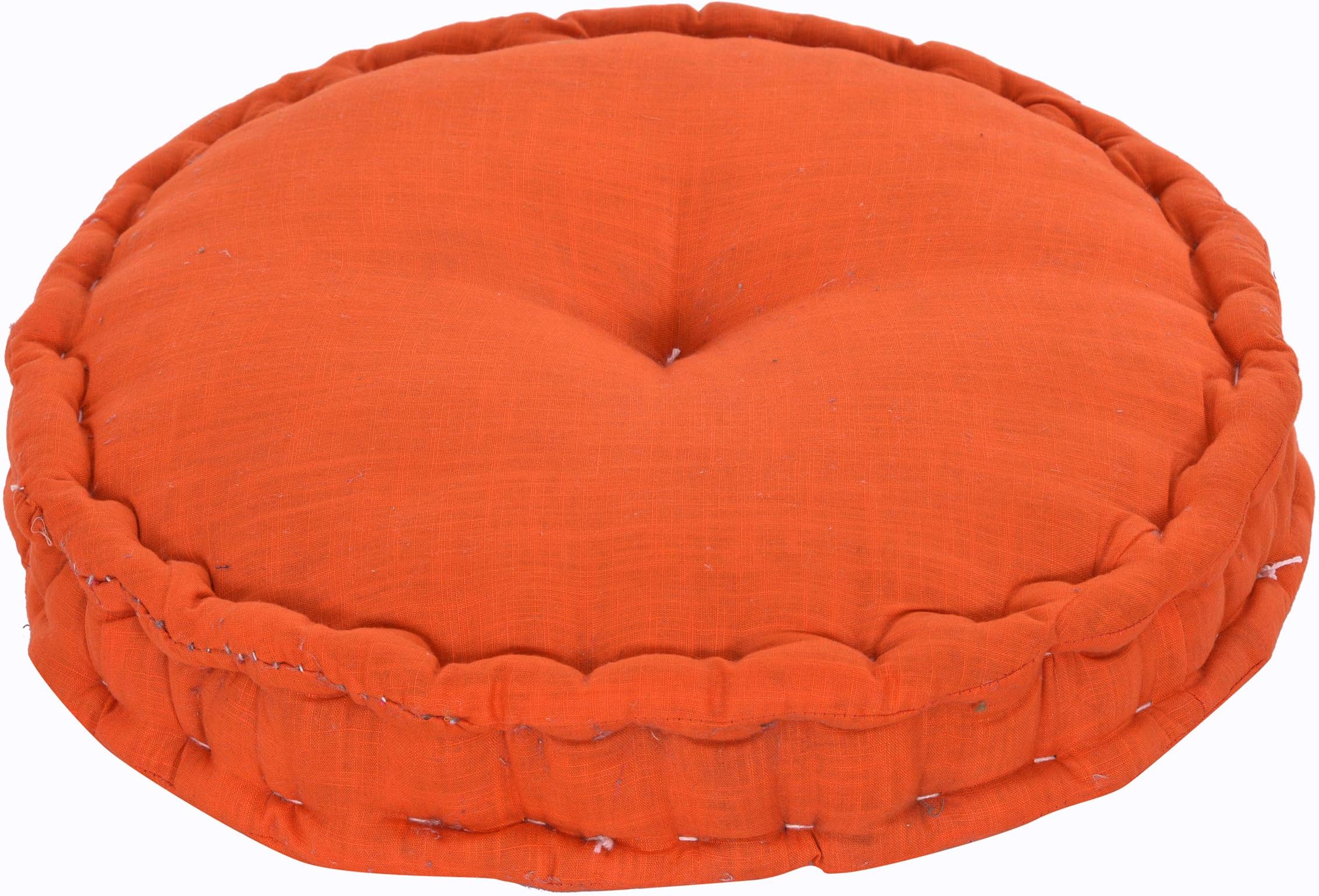 Retail Network Floor Cushions Large Size for Seating,Chair Muddees,Meditation,Yoga,Pooja,Guest (Orange)