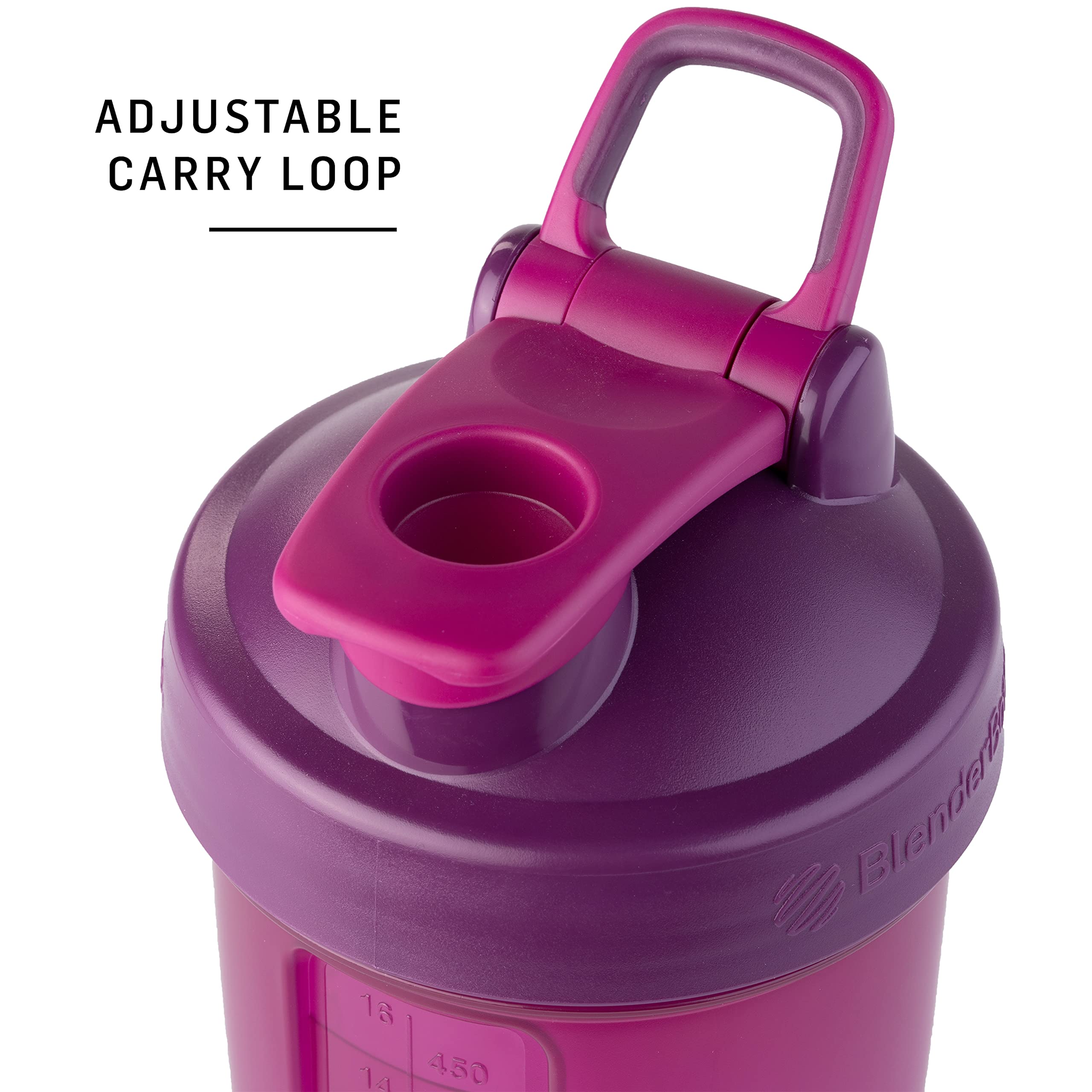 BlenderBottle Shaker Bottle with Pill Organizer and Storage for Protein Powder, Classic V2 ProStak System, 22-Ounce, Rose Pink